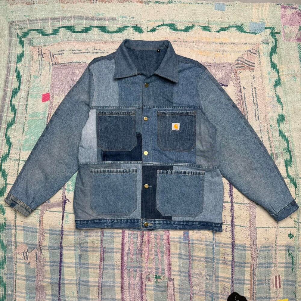 Custom upcycled carhartt chore jacket Medium
